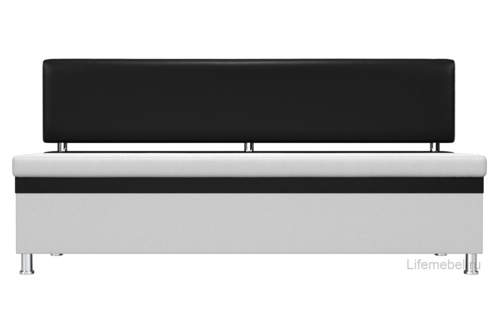 Кухонный диван Стайл экокожа бело-черный