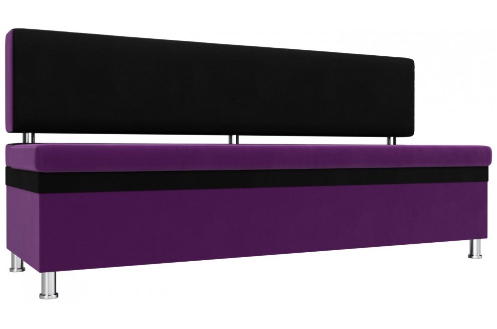 Кухонный диван Стайл микровельвет фиолетово-черный