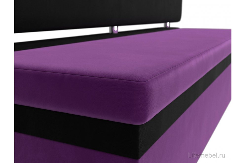 Кухонный диван Стайл микровельвет фиолетово-черный