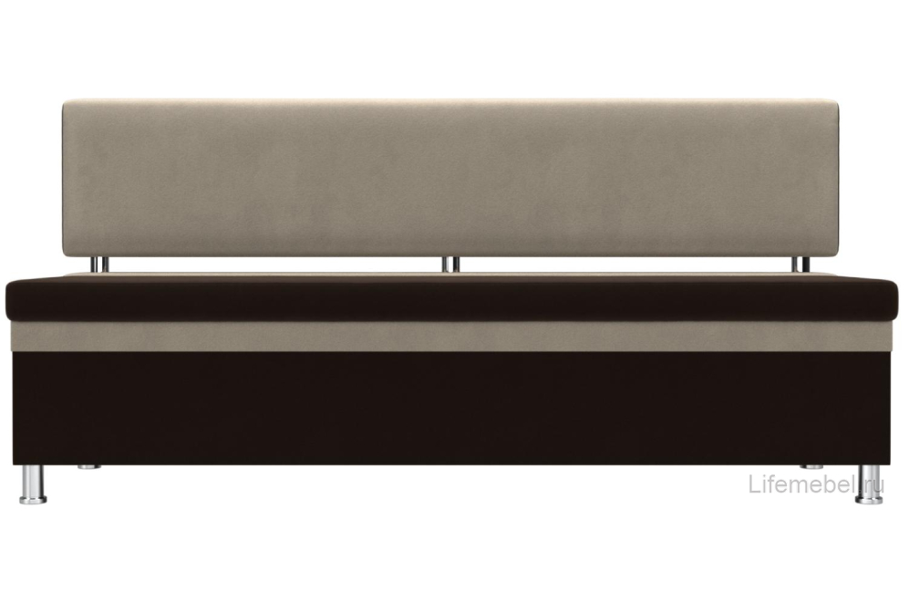 Кухонный диван Стайл микровельвет коричневый / бежевый