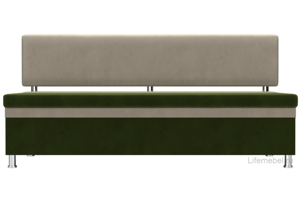 Кухонный диван Стайл микровельвет зеленый / бежевый