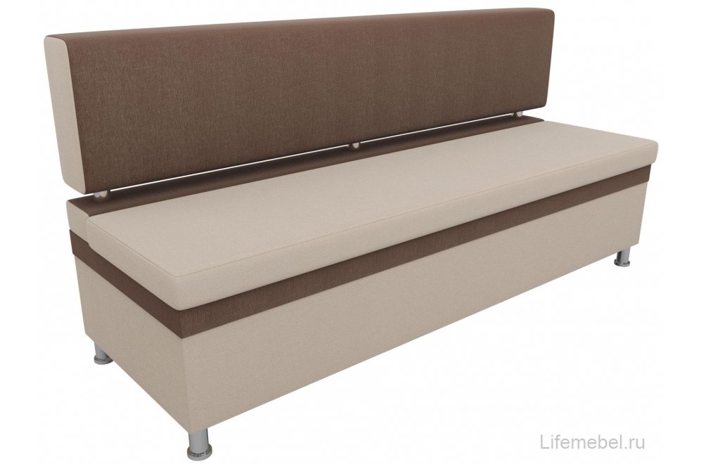 Кухонный диван Стайл рогожка бежевый / коричневый