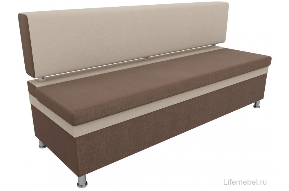 Кухонный диван Стайл рогожка коричневый / бежевый