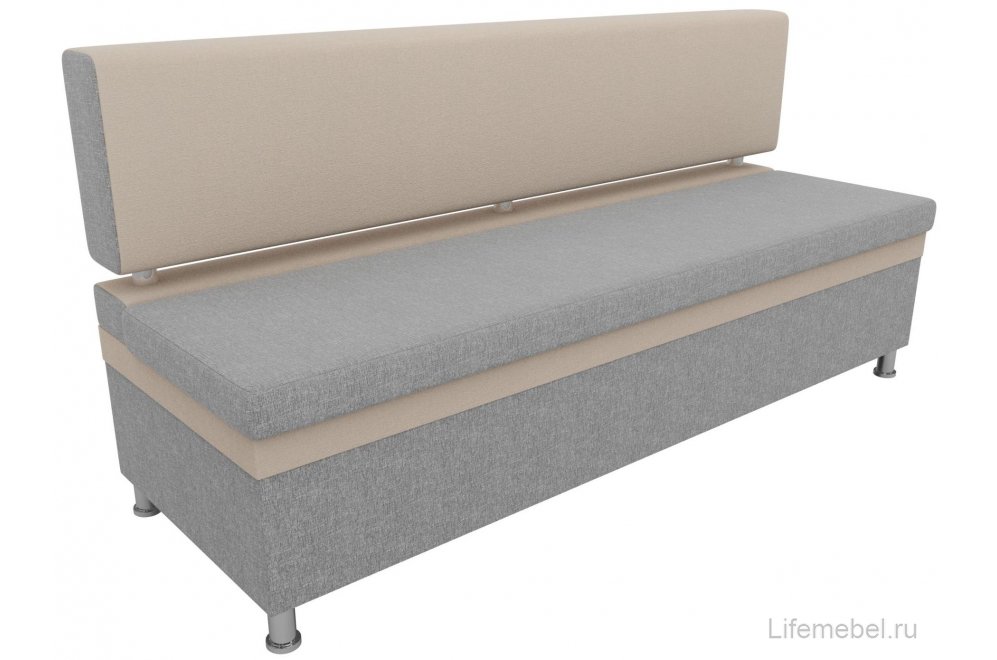 Кухонный диван Стайл рогожка серый / бежевый