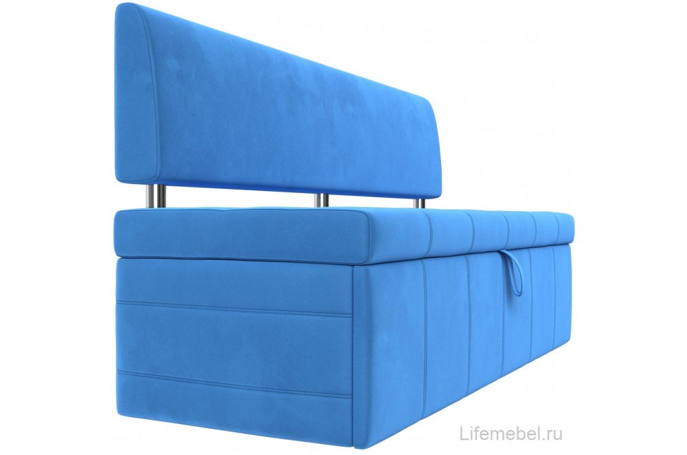 Кухонный диван Стоун велюр голубой