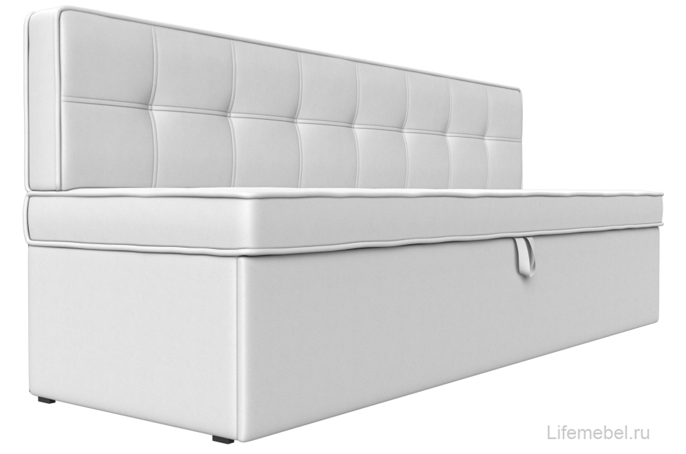 Кухонный диван Техас белая экокожа