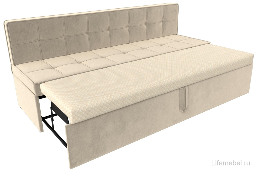 Кухонный диван Техас бежевый микровельвет