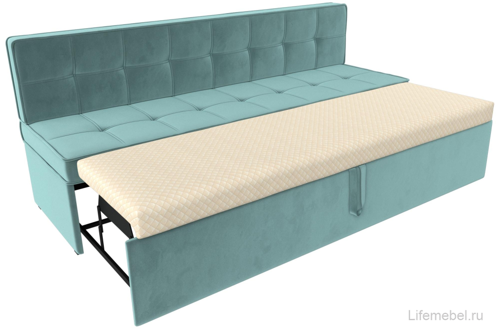 Кухонный диван Техас бирюзовый велюр