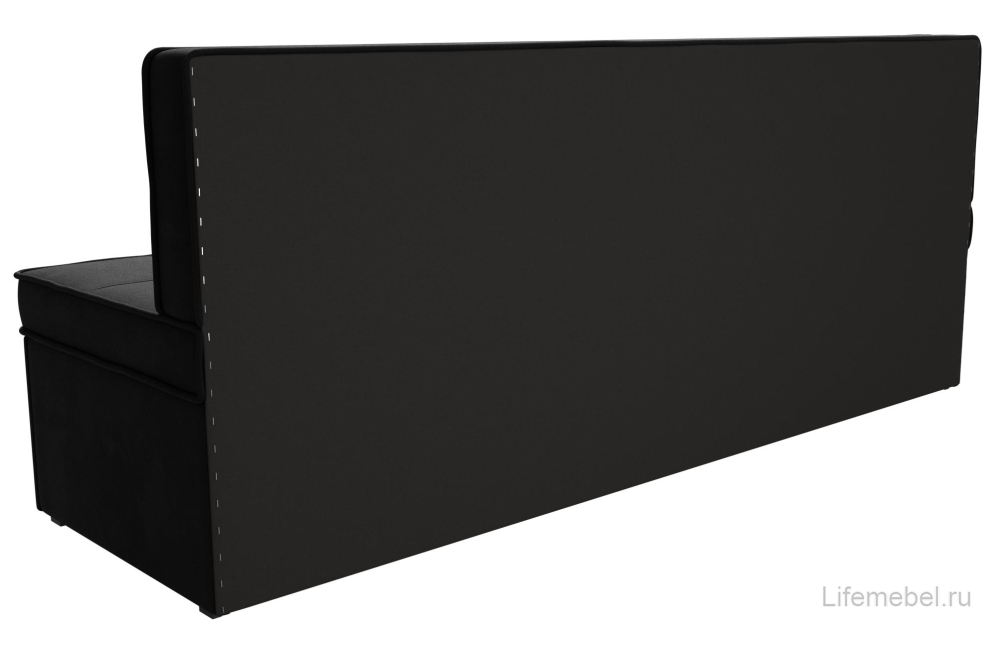 Кухонный диван Техас черный микровельвет