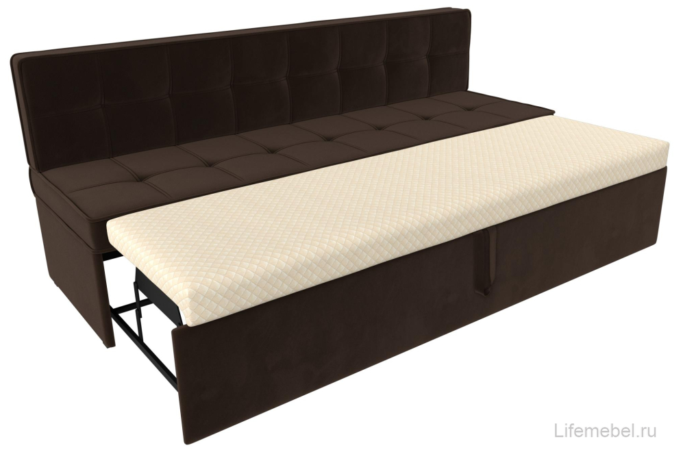 Кухонный диван Техас коричневый микровельвет