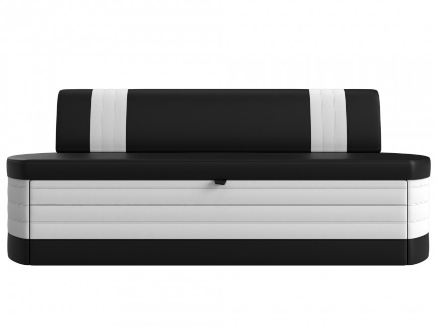 Кухонный диван Токио экокожа черная / белая