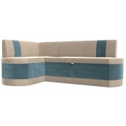 бежевый / бирюзовый велюр