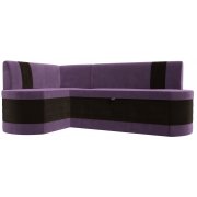 сиреневый / коричневый микровельвет