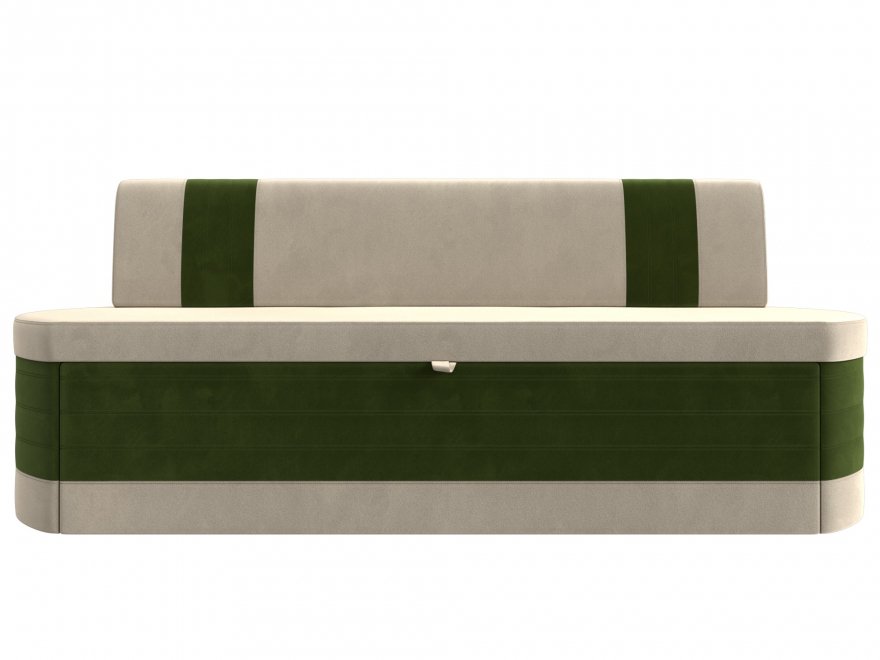 Кухонный диван Токио микровельвет бежевый / зеленый