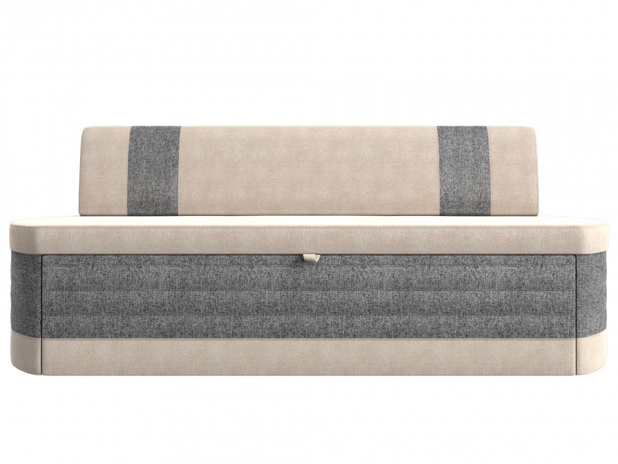 Кухонный диван Токио рогожка бежевая/ серая