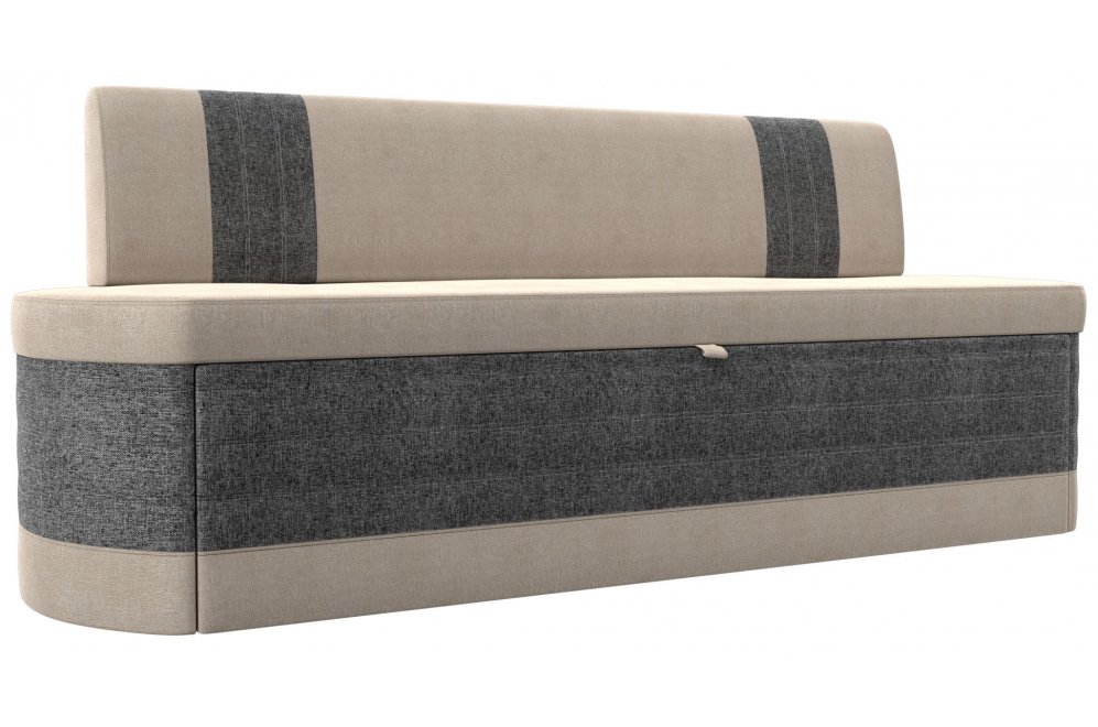 Кухонный диван Токио рогожка бежевая/ серая