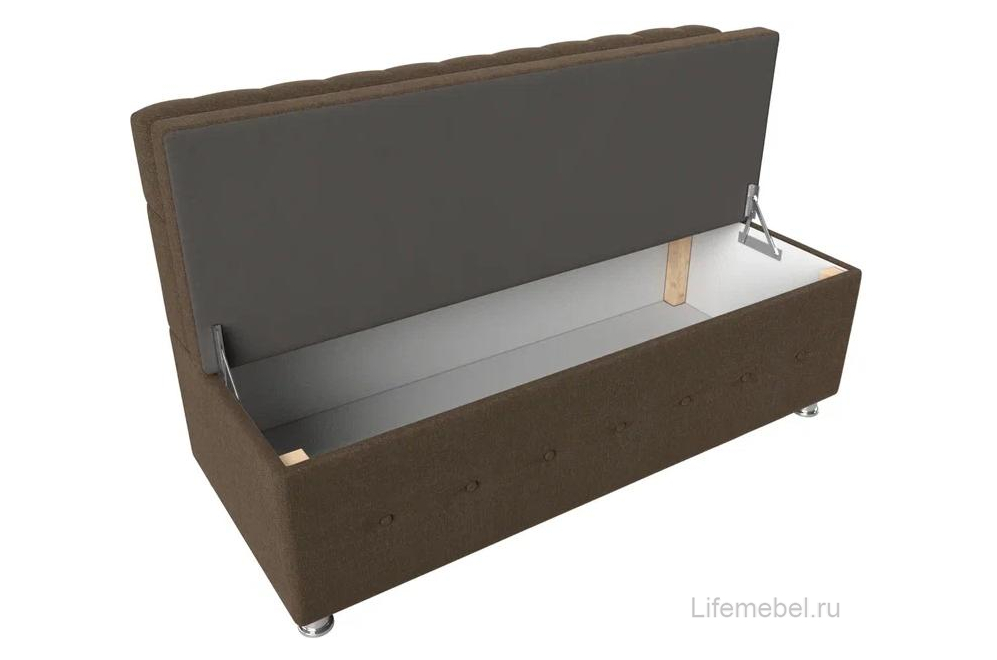 Кухонный диван Вента коричневая рогожка