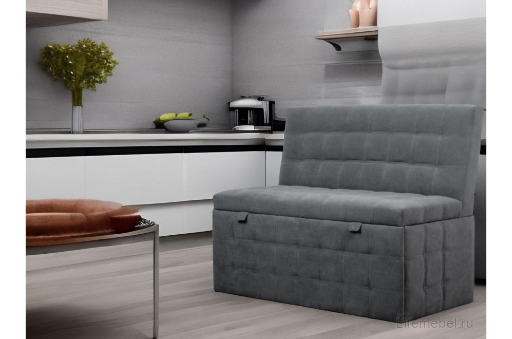 Кухонный диван Шайрин серая ткань