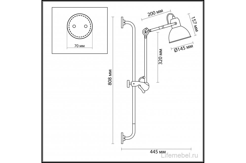 Настенный светильник Arta 4126/1WA