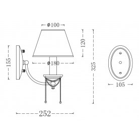 Бра Classic 4 CL0100-01-R