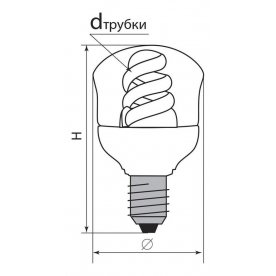 Лампа компактная люминесцентная E14 11Вт 4000K ELR60 04026