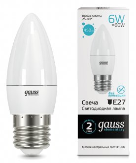 Лампа Elementary Candle 6W E27 4100K
