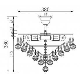 Люстра на штанге Gala BA783-TK38-G
