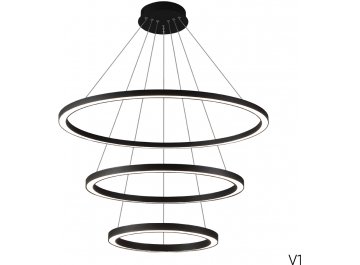 Люстра с пультом управления FORTUNA SP158W LED BLACK