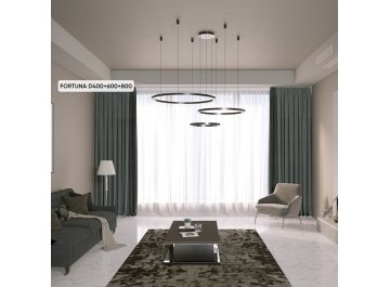 Люстра с пультом управления FORTUNA SP158W LED BLACK