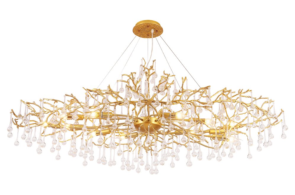 Люстра REINA V2 SP12 L1500 GOLD PEARL