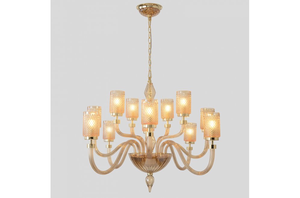 Люстра SILVESTRO SP12 AMBER