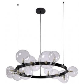 Подвесная люстра AGATA SP15 V2 BLACK/TRANSPARENTE