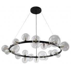 Подвесная люстра AGATA SP24 BLACK/TRANSPARENTE