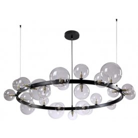 Подвесная люстра AGATA SP24 V2 BLACK/TRANSPARENTE