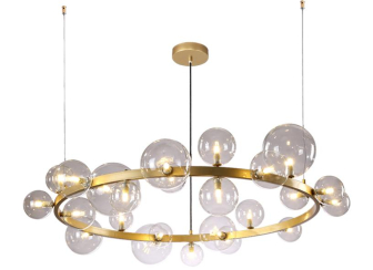 Подвесная люстра AGATA SP24 V2 GOLD/TRANSPARENTE