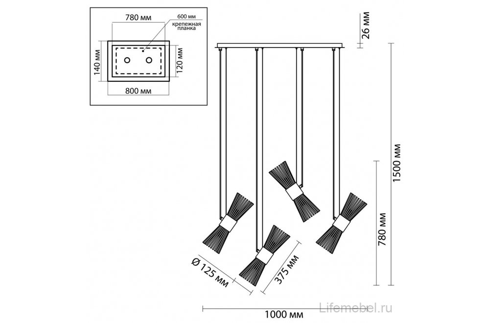 Подвесная люстра Dorta 4638/8