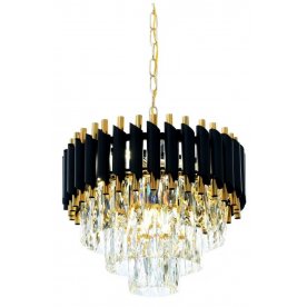 Подвесная люстра LDP 6003-400 BK+F.GD