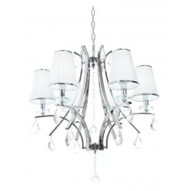 Подвесная люстра LDP 66247-6 WT+CHR