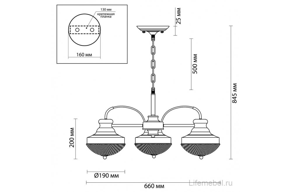 Подвесная люстра Krona 4658/3