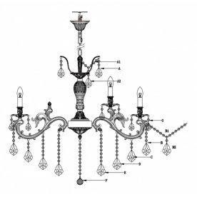 Подвесная люстра BARLETTA 122.10.5