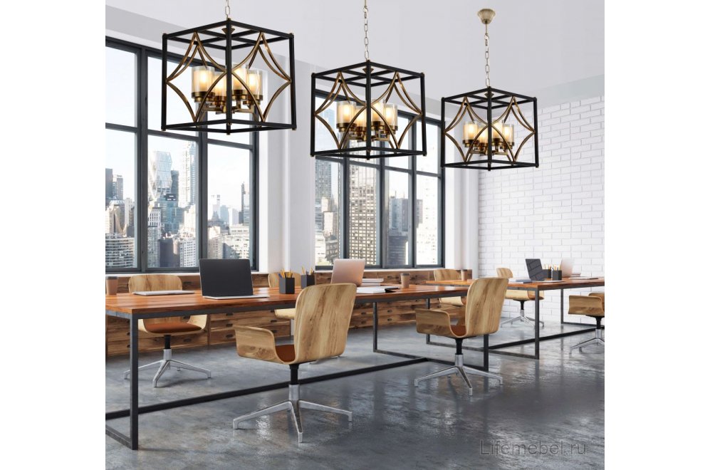 Подвесная люстра Quadrato LDP 1223-4 BK+MD