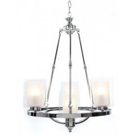 Подвесная люстра LDP 1220-4 CHR+WT