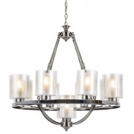 Подвесная люстра LDP 1220-9 CHR+WT