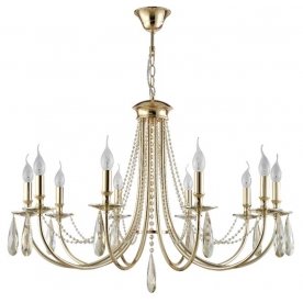 Подвесная люстра VICTORIA SP10 GOLD/AMBER