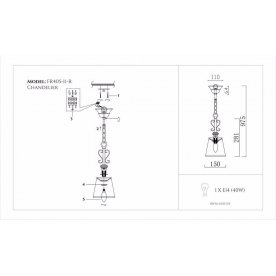 Светильник Driana FR2405-PL-01-BZ