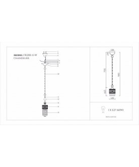 Светильник Teofilo FR2200-PL-01-WG