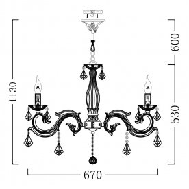 Подвесная люстра Bronze 4 ARM245-06-R