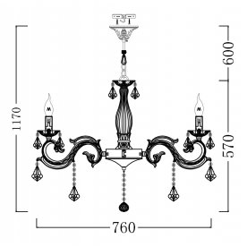 Подвесная люстра Bronze 4 ARM245-08-R