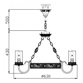 Подвесная люстра Classic 12 ARM562-06-R