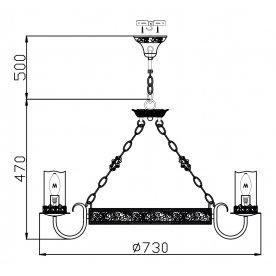 Подвесная люстра Classic 12 ARM562-08-R